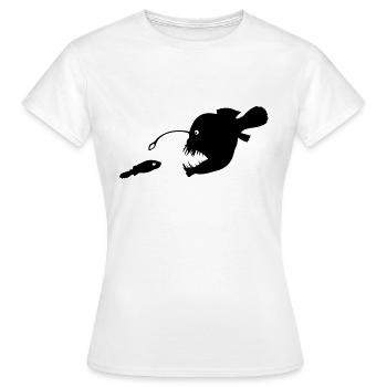 Anglerfisch - Frauen T-Shirt - Weiß - Vorne - AI Model Female 172 dark (172cm)