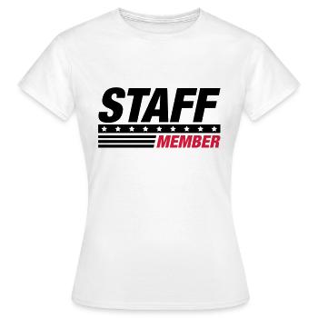 staff - Frauen T-Shirt - Weiß - Vorne - AI Model Female 172 dark (172cm)
