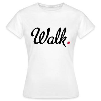 walking - Women's T-Shirt - white - Front - AI Model Female 172 dark (172cm)