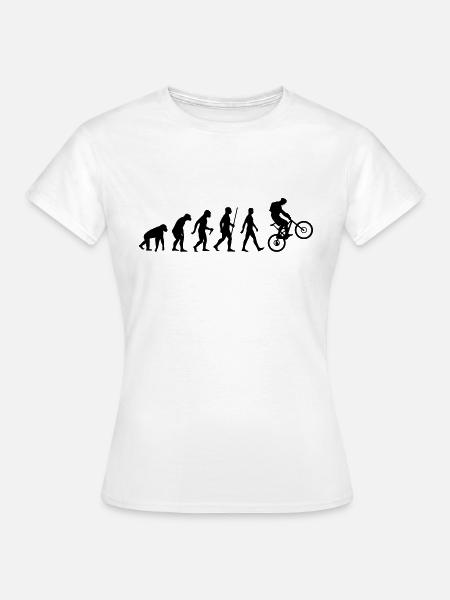 Evolution Mountainbike - Frauen T-Shirt - Weiß