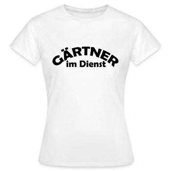 gärtner im dienst - Frauen T-Shirt - Weiß - Vorne - AI Model Female 172 dark (172cm)