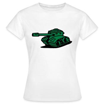 blindé tank armée militaire Char de combat - T-shirt Femme - blanc - Devant - AI Model Female 172 dark (172cm)