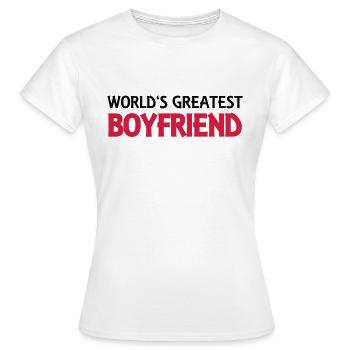 World's greatest boyfriend - T-shirt Femme - blanc - Devant - AI Model Female 172 dark (172cm)