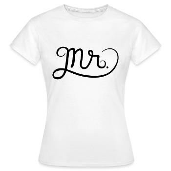 Mr. Mister Man Wedding Cool Typography - Women's T-Shirt - white - Front - AI Model Female 172 dark (172cm)