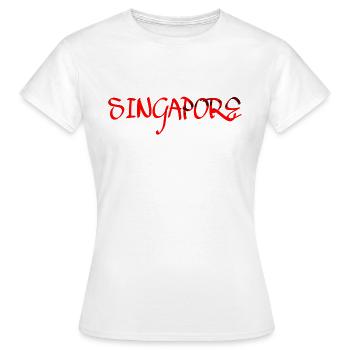 Singapore City-State Asia - Women's T-Shirt - white - Front - AI Model Female 172 dark (172cm)