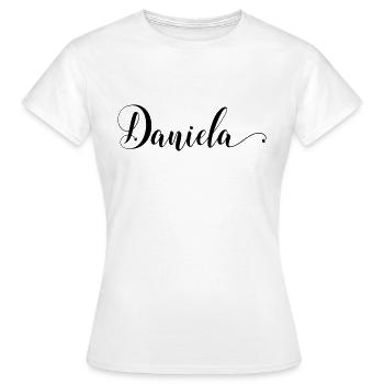 (daniela) - Frauen T-Shirt - Weiß - Vorne - AI Model Female 172 dark (172cm)