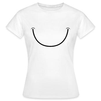 sourire - T-shirt Femme - blanc - Devant - AI Model Female 172 dark (172cm)