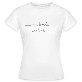 Inspire Expire - T-shirt Femme - blanc - Devant - AI Model Female 172 dark (172cm)