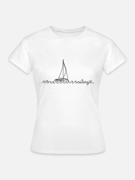 oneline Sailing - Frauen T-Shirt - Weiß