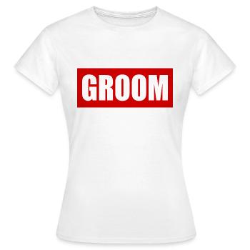 Groom - Frauen T-Shirt - Weiß - Vorne - AI Model Female 172 dark (172cm)