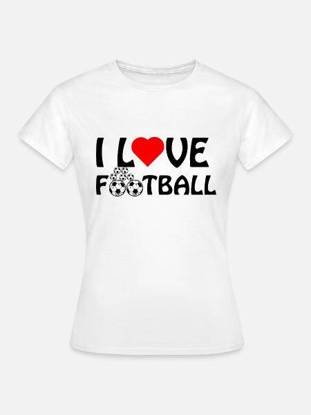 Fußball Soccer - Frauen T-Shirt - Weiß