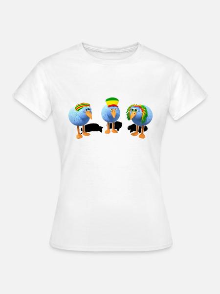 Three little Reggae Birds - Frauen T-Shirt - Weiß