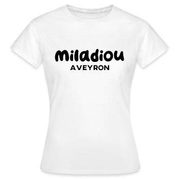 Miladiou Ausdruck Aveyron - Frauen T-Shirt - Weiß - Vorne - AI Model Female 172 dark (172cm)