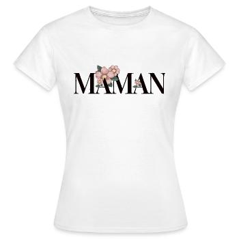 idee cadeau maman fete des meres anniversaire - T-shirt Femme - blanc - Devant - AI Model Female 172 dark (172cm)