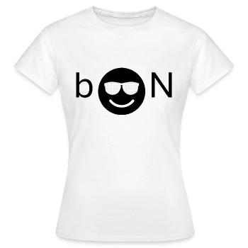 booN - Noob: Zeige deinen Humor! - Frauen T-Shirt - Weiß - Vorne - AI Model Female 172 dark (172cm)
