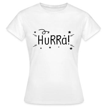 Hurra - Frauen T-Shirt - Weiß - Vorne - AI Model Female 172 dark (172cm)