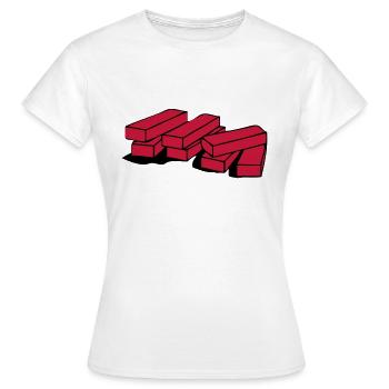 brick, brick, building, house, wall, stone, bricks - Women's T-Shirt - white - Front - AI Model Female 172 dark (172cm)