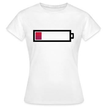 Leere Batterie - Frauen T-Shirt - Weiß - Vorne - AI Model Female 172 dark (172cm)