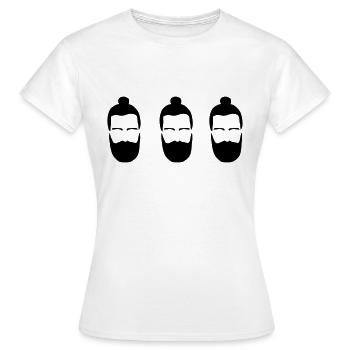 NilGuenther_HipsterKlone2 - Frauen T-Shirt - Weiß - Vorne - AI Model Female 172 dark (172cm)