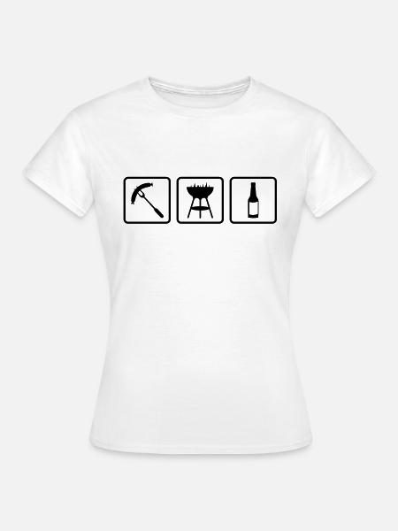 Wurst - Griller - Bier - Frauen T-Shirt - Weiß