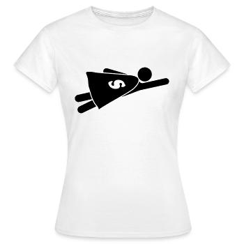 Super Hero - T-shirt Femme - blanc - Devant - AI Model Female 172 dark (172cm)