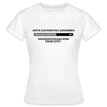 KRITIK ZUR KENNTNIS GENOMMEN ★ hq 1c Vektor - Frauen T-Shirt - Weiß - Vorne - AI Model Female 172 dark (172cm)