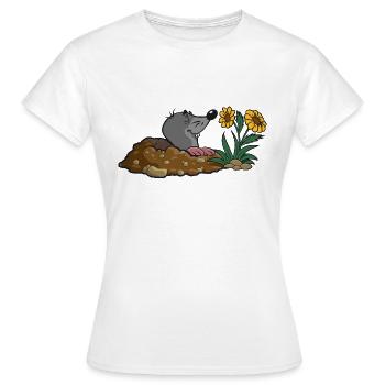 Mole Earth Mole Grêle Fleur Odeur Parfum Sp - T-shirt Femme - blanc - Devant - AI Model Female 172 dark (172cm)