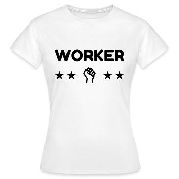 Arbeiter / Fabrik / Arbeit / Job - Frauen T-Shirt - Weiß - Vorne - AI Model Female 172 dark (172cm)