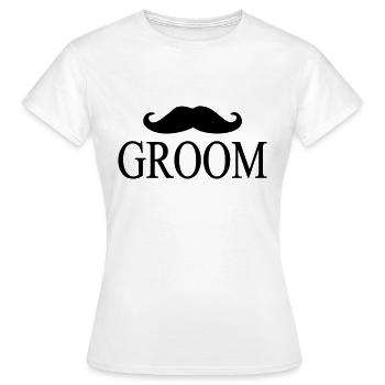 groom - Frauen T-Shirt - Weiß - Vorne - AI Model Female 172 dark (172cm)