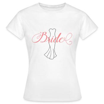 Robe de mariée d'équipe 1 - T-shirt Femme - blanc - Devant - AI Model Female 172 dark (172cm)