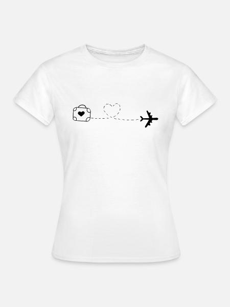 Love is Traveling - Frauen T-Shirt - Weiß