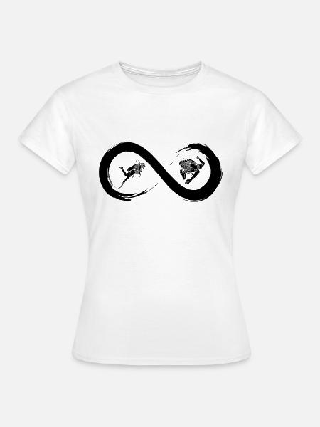 Tauchen bis ins Unendliche - Frauen T-Shirt - Weiß