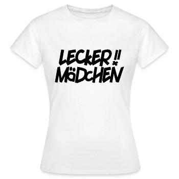 Fille délicieuse, eau de Cologne, moderne - T-shirt Femme - blanc - Devant - AI Model Female 172 dark (172cm)