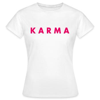 Karma - T-shirt Femme - blanc - Devant - AI Model Female 172 dark (172cm)
