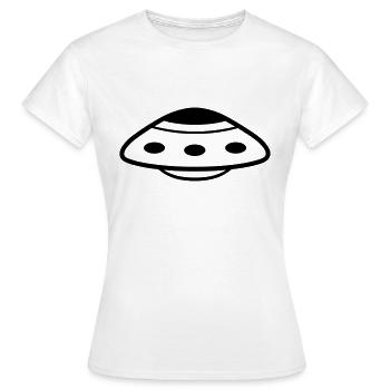 fliegende Untertasse - Frauen T-Shirt - Weiß - Vorne - AI Model Female 172 dark (172cm)