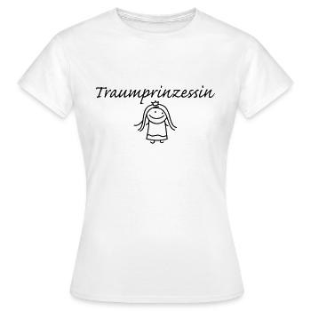Traumprinzessin - Frauen T-Shirt - Weiß - Vorne - AI Model Female 172 dark (172cm)