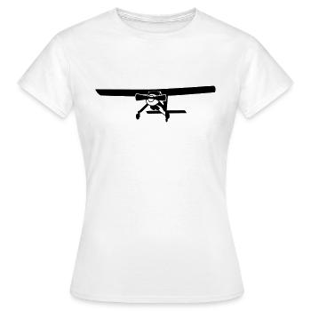 Motorpilot Cadeau Pilote - T-shirt Femme - blanc - Devant - AI Model Female 172 dark (172cm)