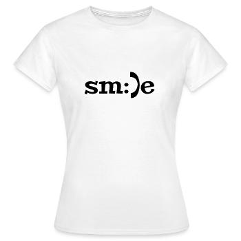 Sourire sourire sourire smiley - T-shirt Femme - blanc - Devant - AI Model Female 172 dark (172cm)