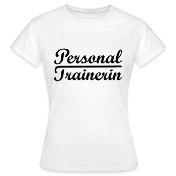 Personal Trainer Coach logo sont T-shirts - T-shirt Femme - blanc - Devant - AI Model Female 172 dark (172cm)