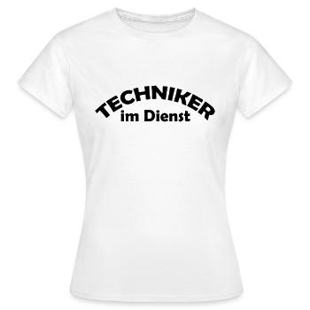 techniker im dienst - Frauen T-Shirt - Weiß - Vorne - AI Model Female 172 dark (172cm)