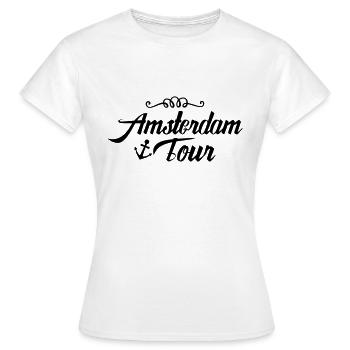 amsterdam tour - Frauen T-Shirt - Weiß - Vorne - AI Model Female 172 dark (172cm)