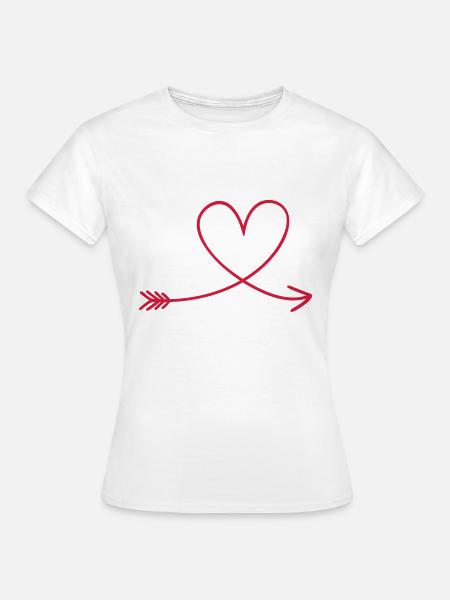 herz - Frauen T-Shirt - Weiß