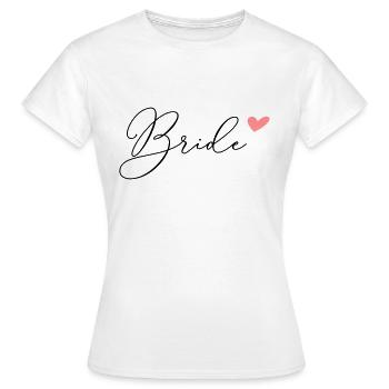 Team Bride Heart 1 - Women's T-Shirt - white - Front - AI Model Female 172 dark (172cm)