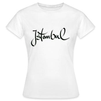 Inscription d’Istanbul - T-shirt Femme - blanc - Devant - AI Model Female 172 dark (172cm)
