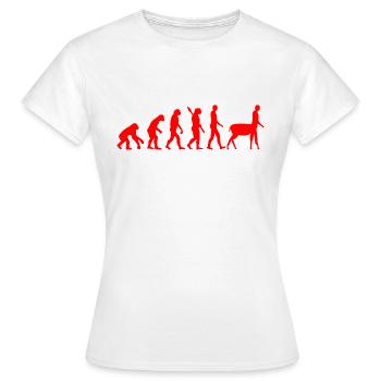 Evolution vers le centaure - T-shirt Femme - blanc - Devant - AI Model Female 172 dark (172cm)