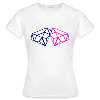 Diamonds - Women's T-Shirt - white - Front - AI Model Female 172 dark (172cm)