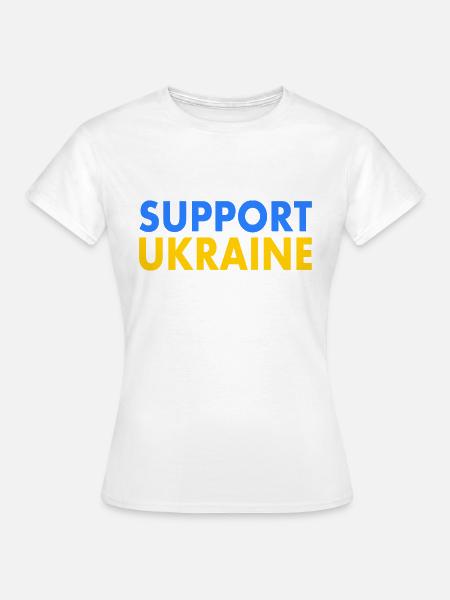 Support ukraine - Frauen T-Shirt - Weiß