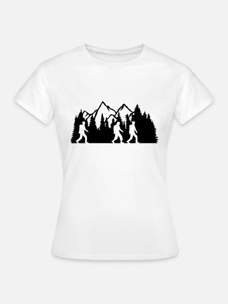 Team 3 wandernde - Frauen T-Shirt - Weiß