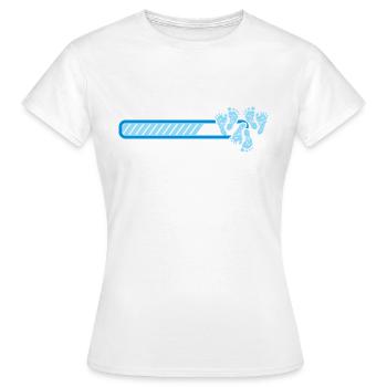 Drillinge lädt Schwangerschaft Baby Schwanger - Frauen T-Shirt - Weiß - Vorne - AI Model Female 172 dark (172cm)