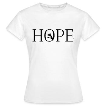 espoir main dans la main - T-shirt Femme - blanc - Devant - AI Model Female 172 dark (172cm)
